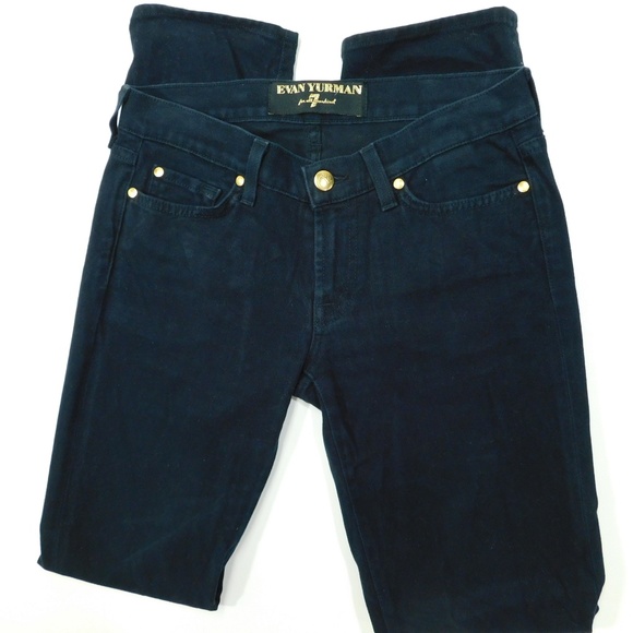 7FAM Evan Yurman Roxanne Black Jeans 27x32 - Picture 4 of 8